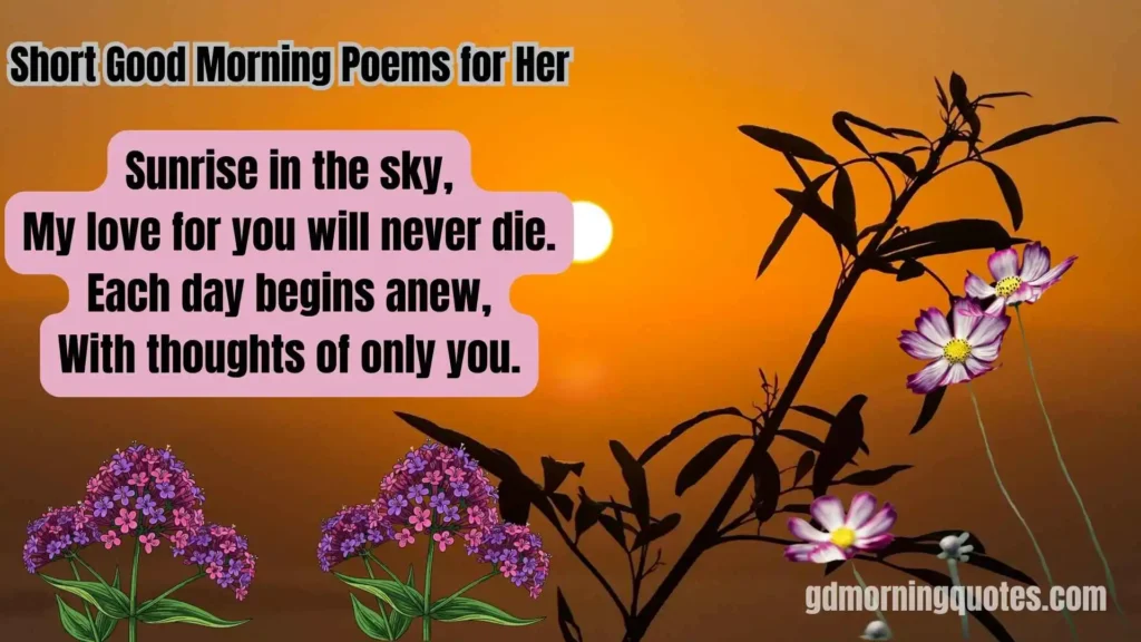 80 Beautiful & Romantic Good Morning Poems for Her (Make Her Smile)