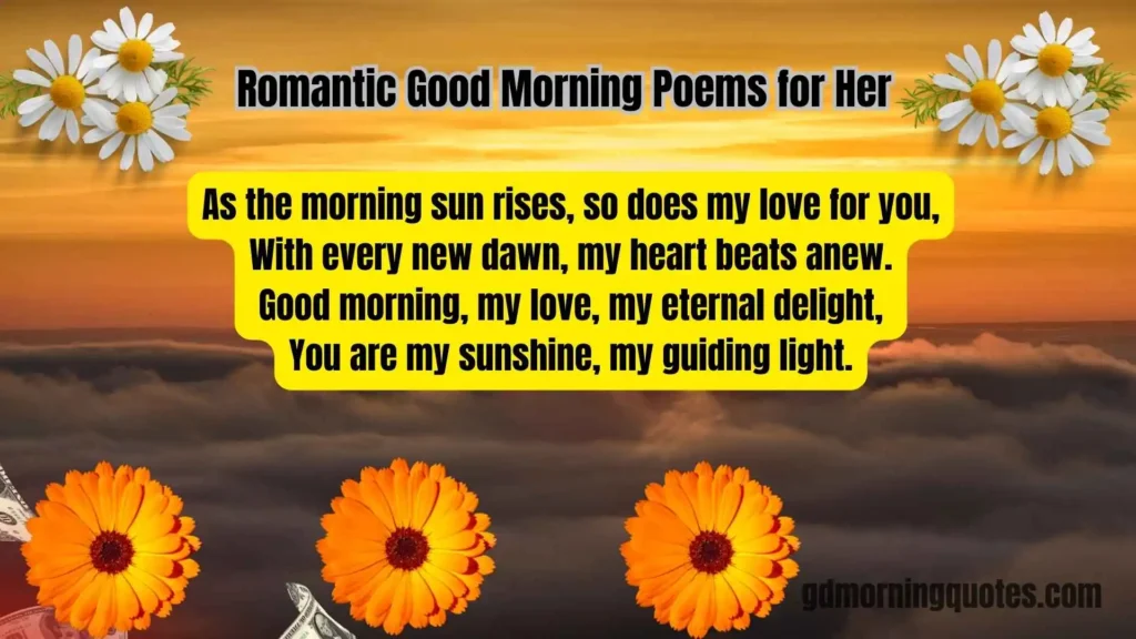 80 Beautiful & Romantic Good Morning Poems for Her (Make Her Smile)