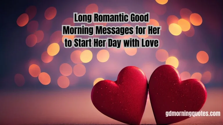 100 Long Romantic Good Morning Messages for Her to Start Her Day with Love